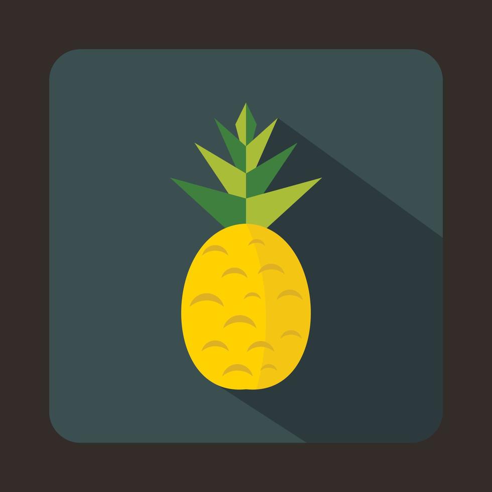 icono de piña en estilo plano vector