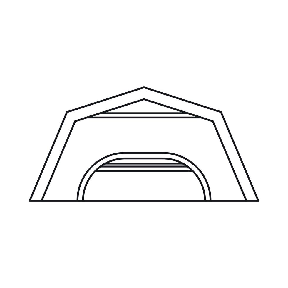 Large garage icon, outline style vector