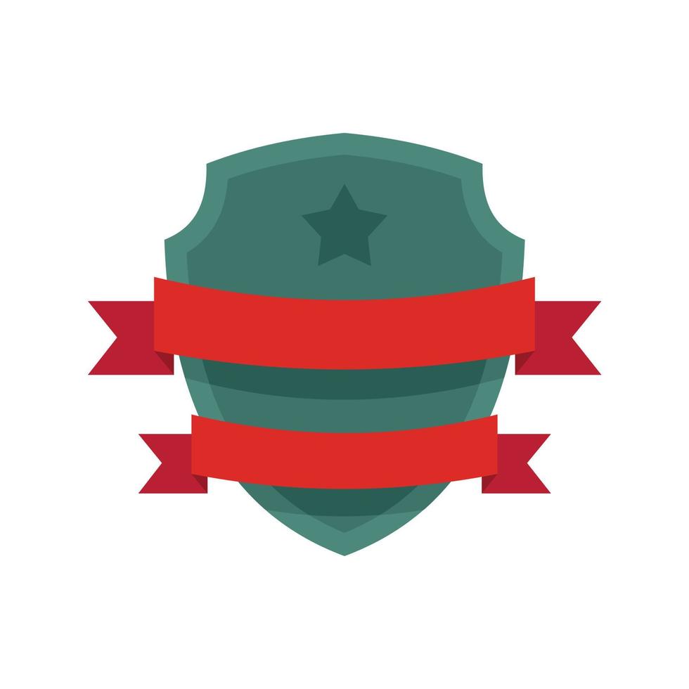 Badge hipster icon, flat style vector