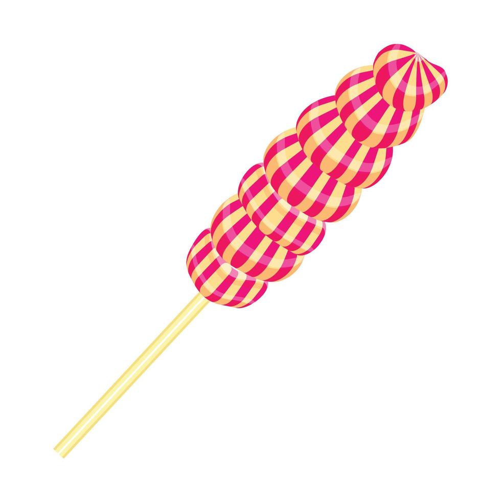 Candy stick icon, cartoon style vector