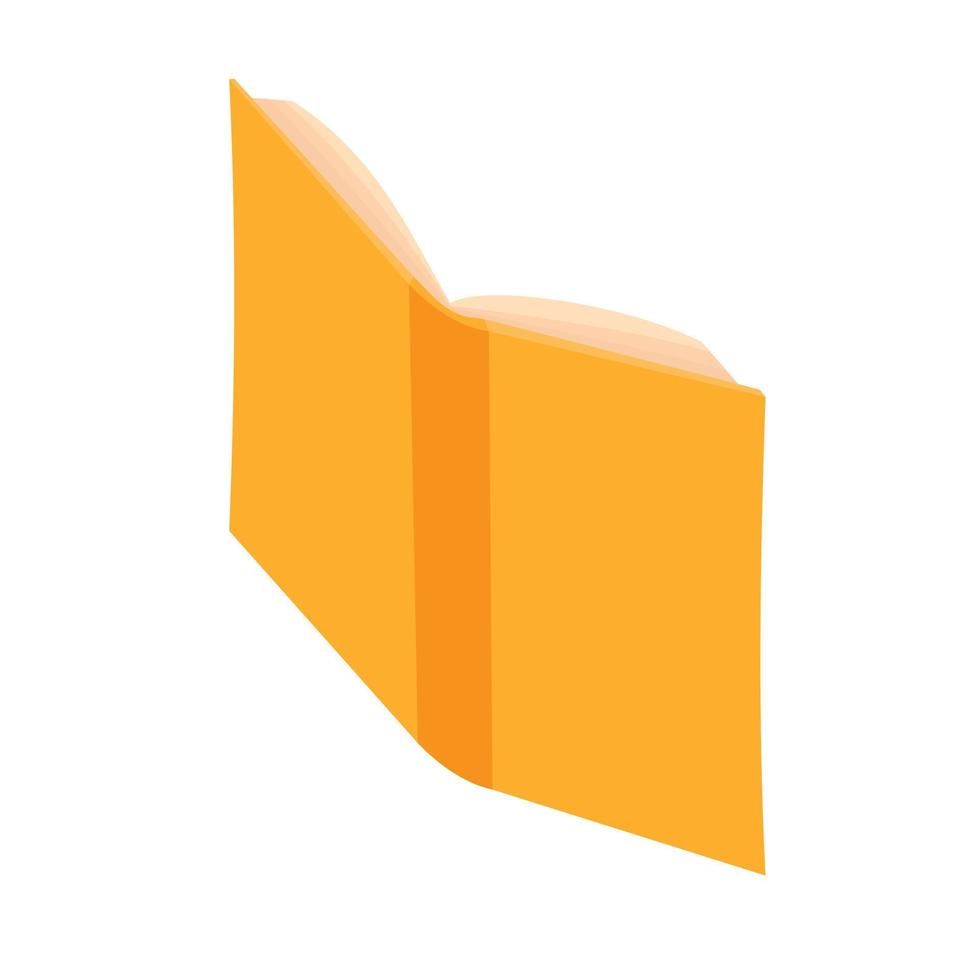 Open orange school book icon, isometric style vector