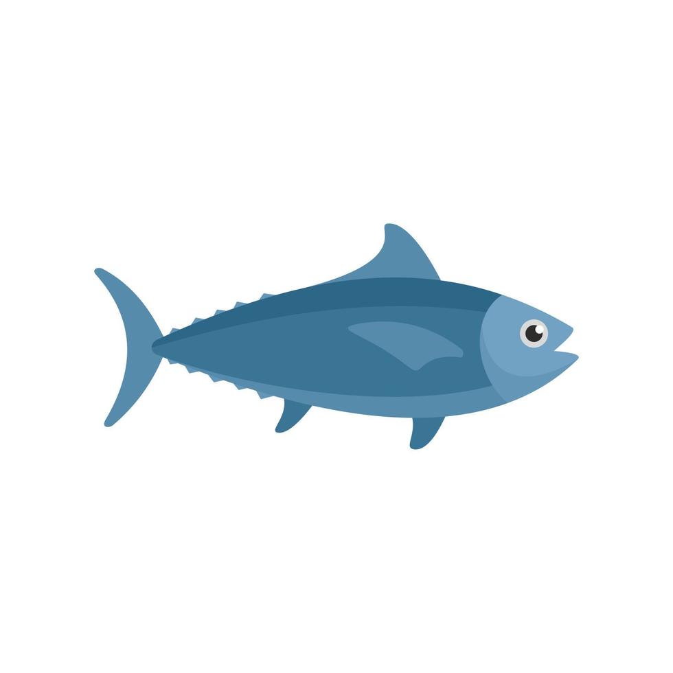 Tuna fish icon, flat style vector