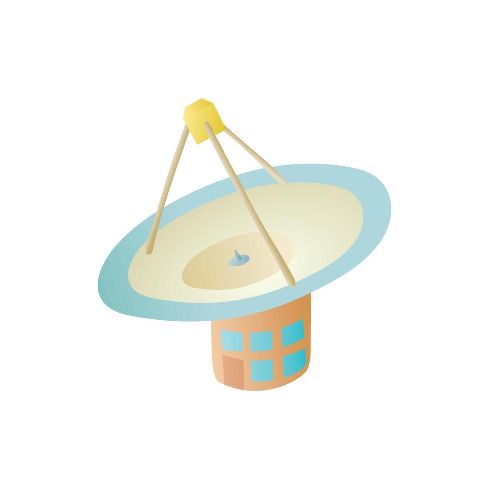 Satellite communication station icon vector