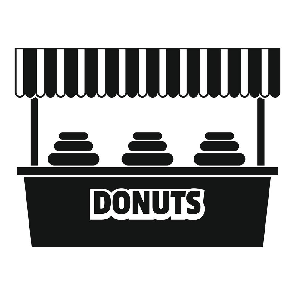 icono de venta de donuts, estilo simple. vector