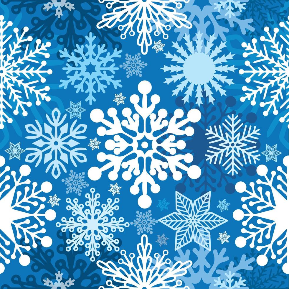 Snow Flake Seamless Pattern vector