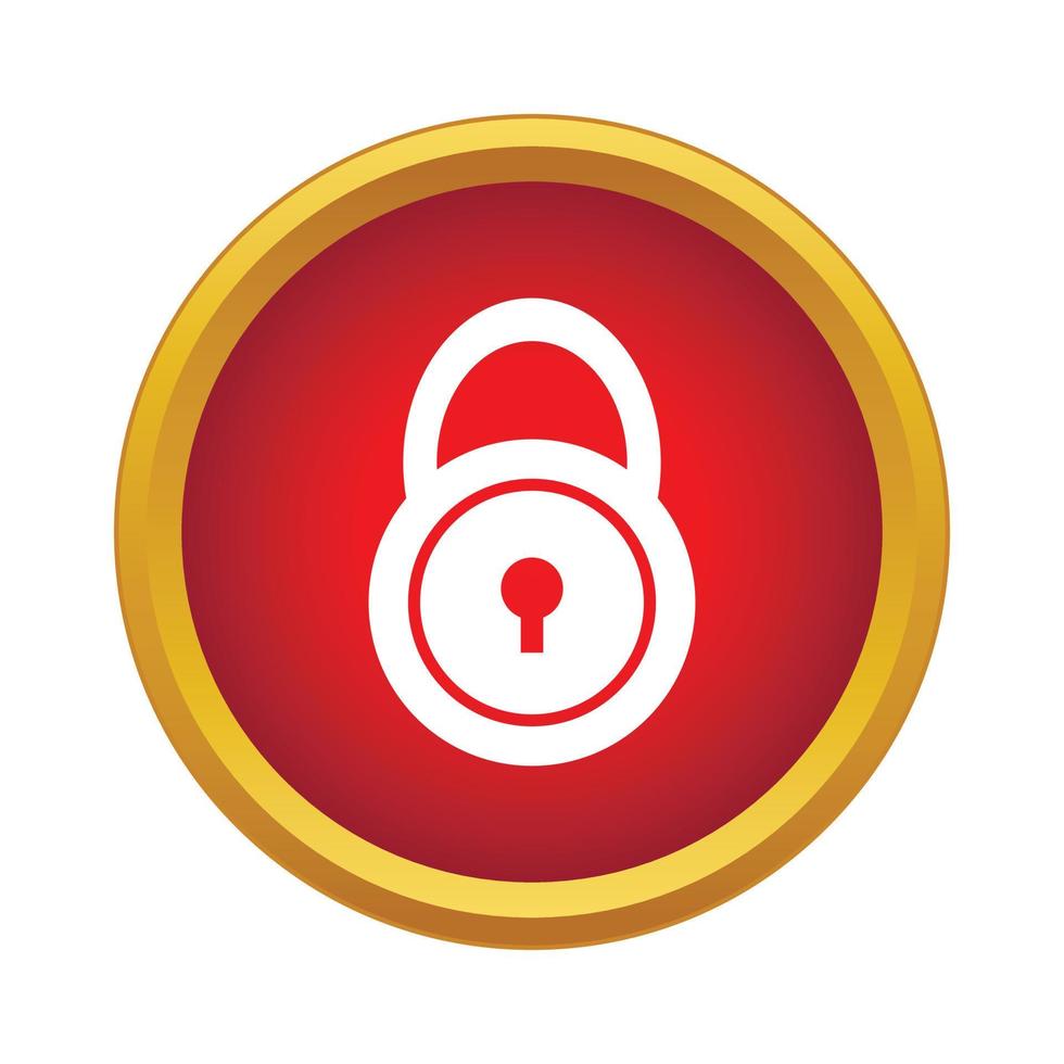 Lock icon, simple style vector