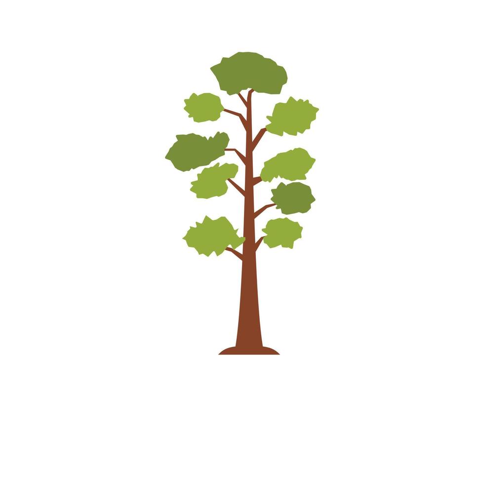 Pine tree icon, flat style vector
