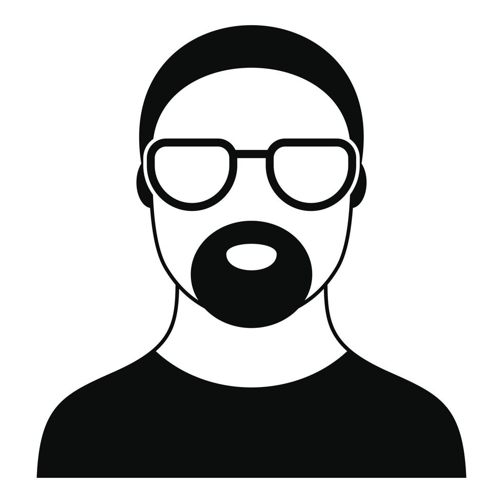 Hip hop man icon, simple style vector