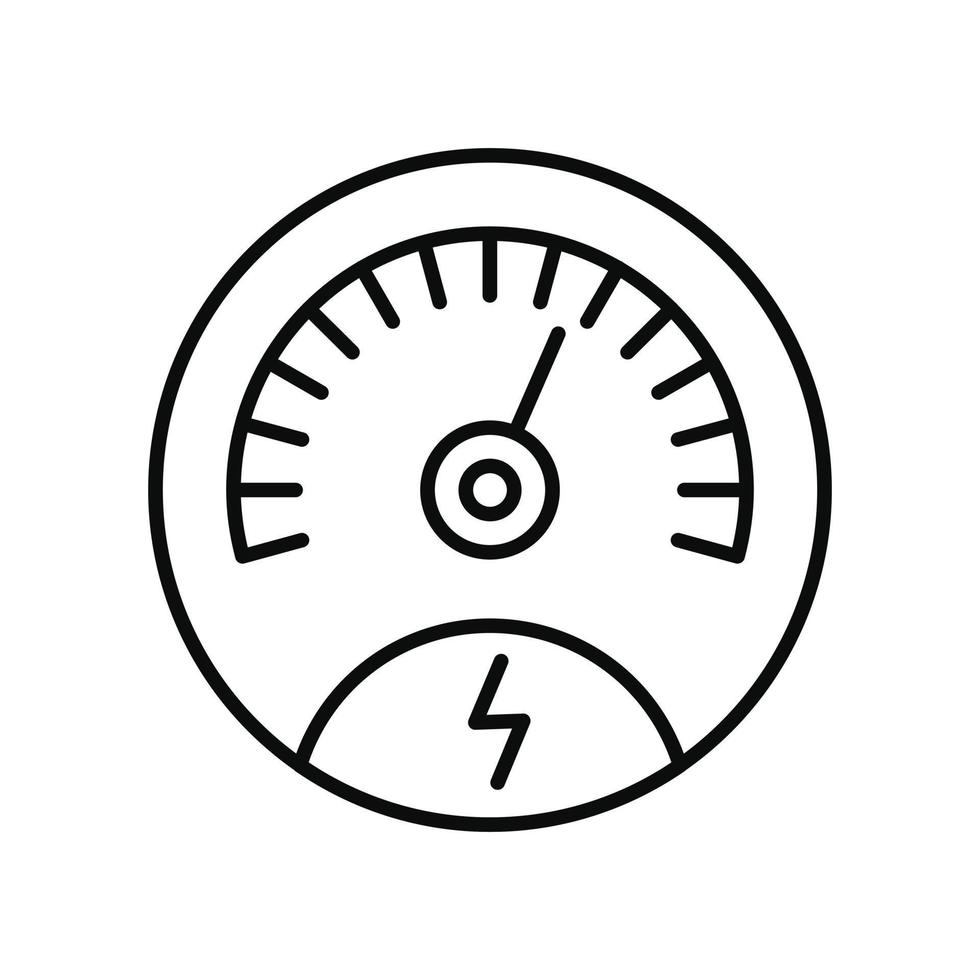 Save energy dashboard icon, outline style vector