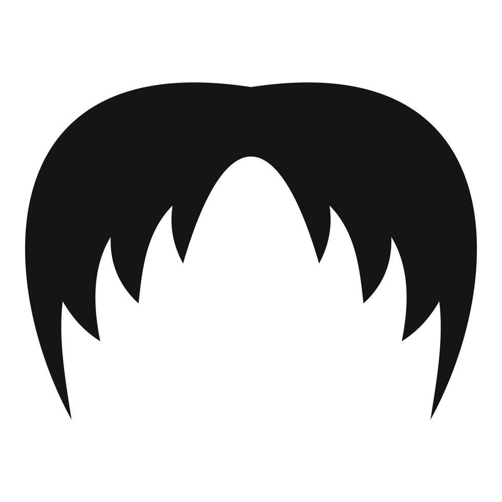 Head hair icon, simple style. vector