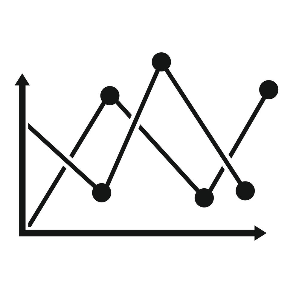 diagrama de línea icono vector simple