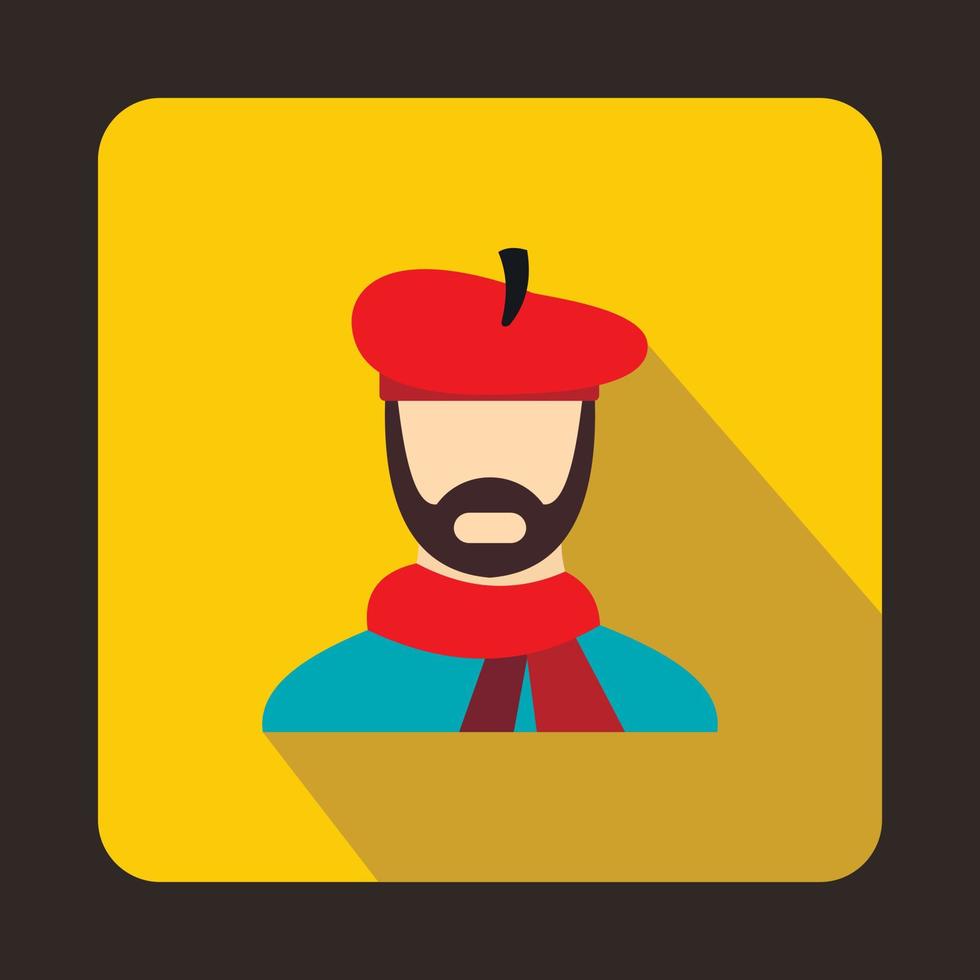 Artist icon in flat style vector