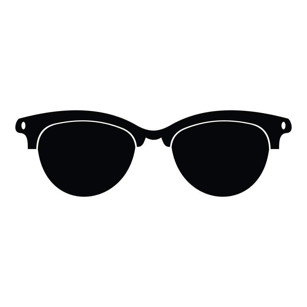 Eyeglasses for blind icon, simple style. vector