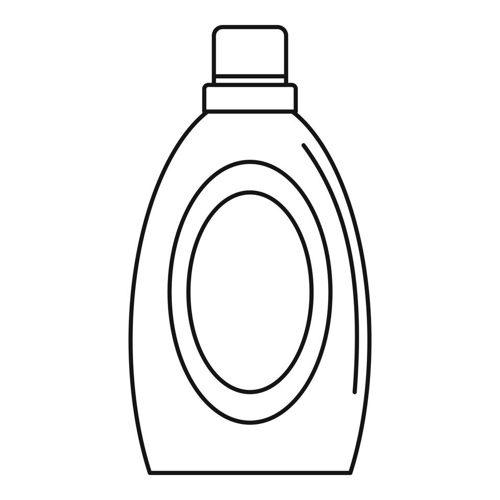 Wash clean bottle icon, outline style vector