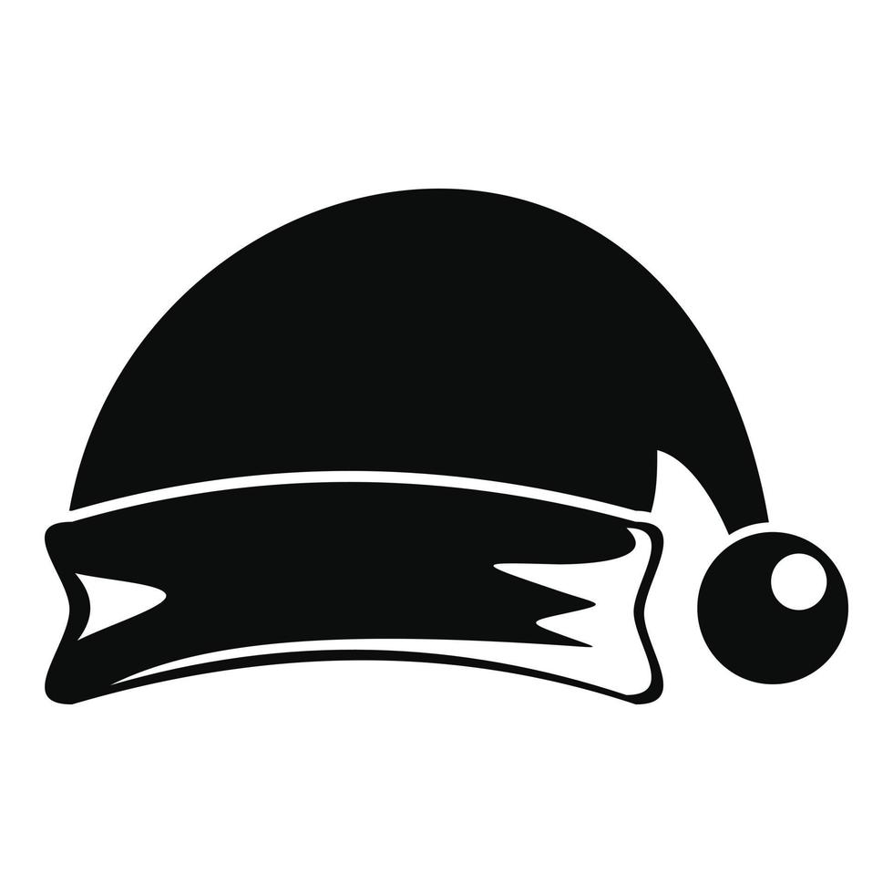 icono de sombrero de santa, estilo simple vector