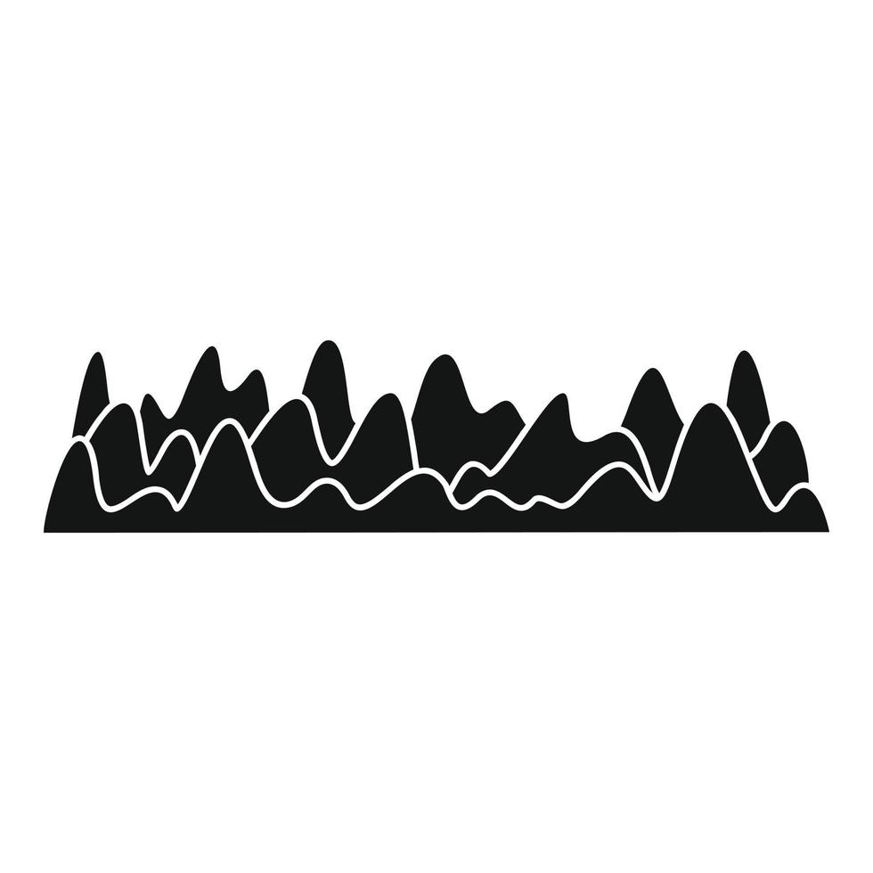 Equalizer sound vibration icon, simple black style vector