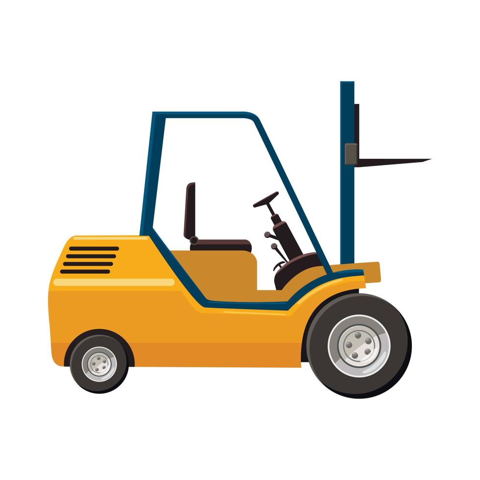 Stacker loader icon, cartoon style vector