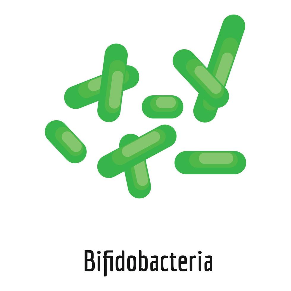icono de bifidobacterias, estilo de dibujos animados. vector