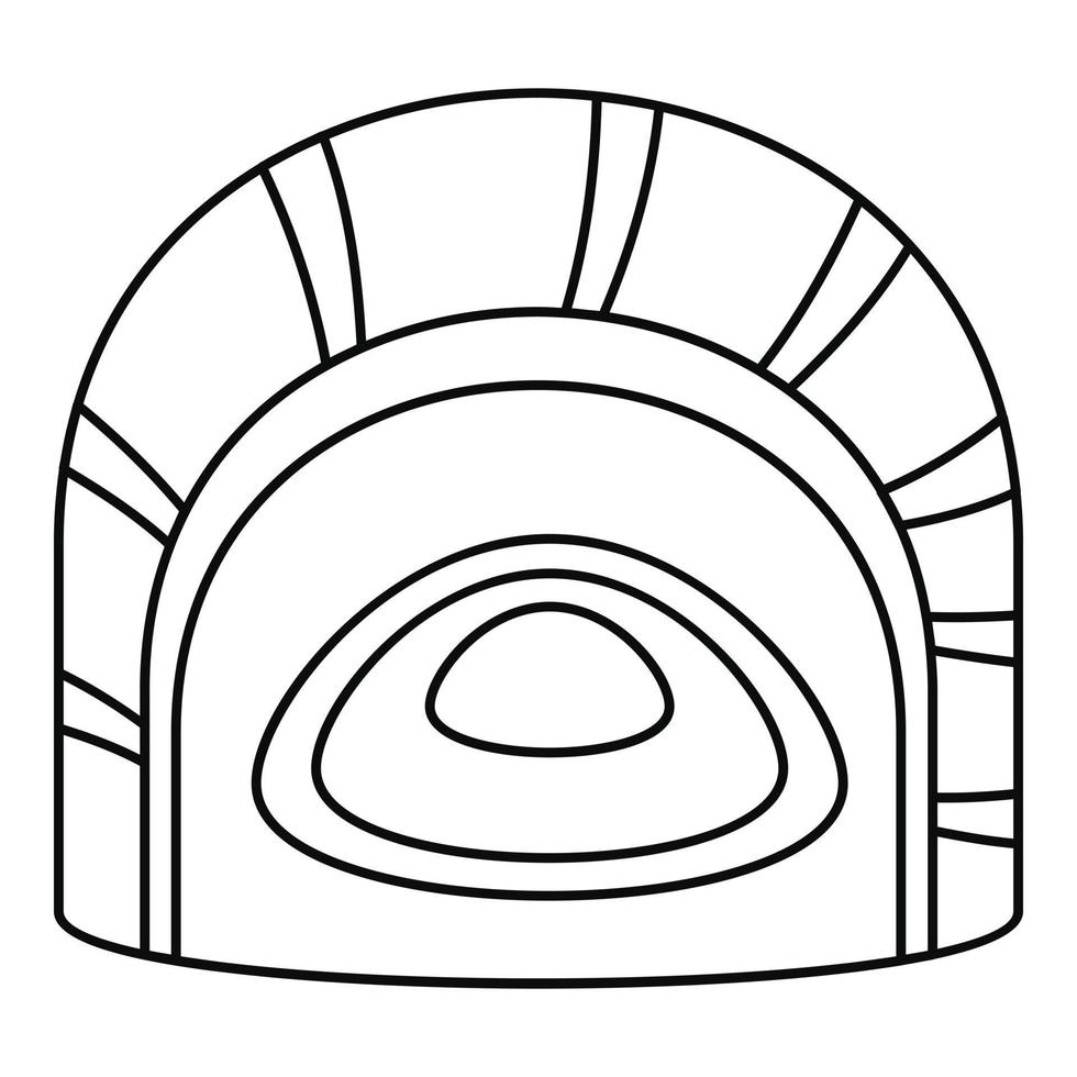 Maguro tai sushi icon, outline style vector