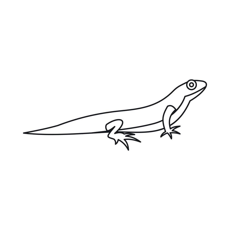 Lizard icon, outline style vector