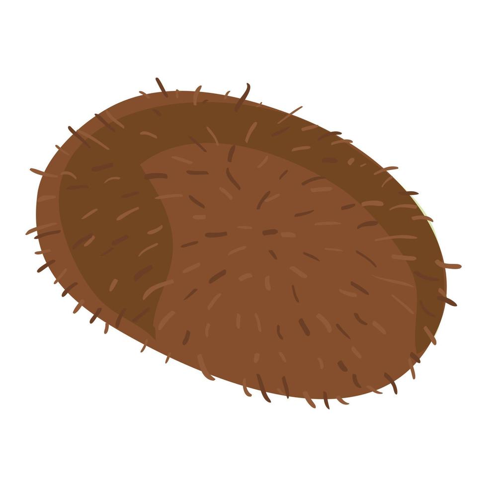 icono de kiwi entero, estilo de dibujos animados vector