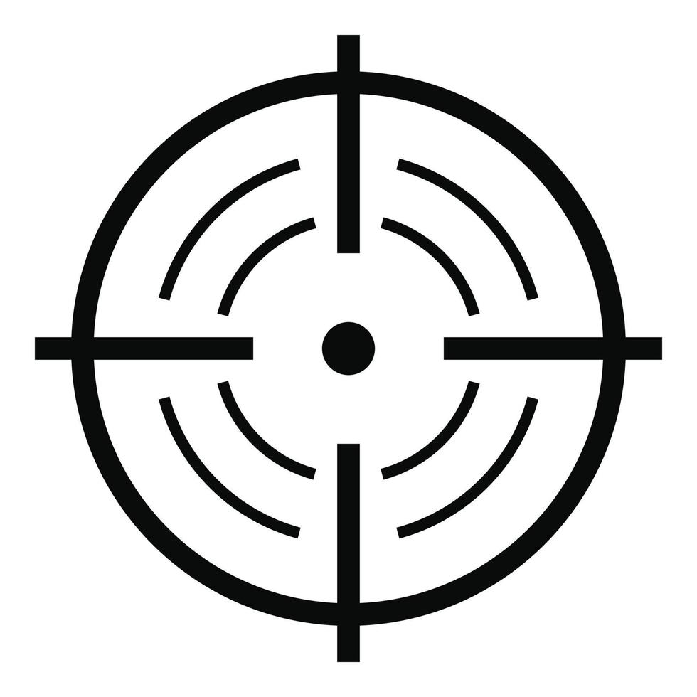 Rear sight icon, simple style. vector