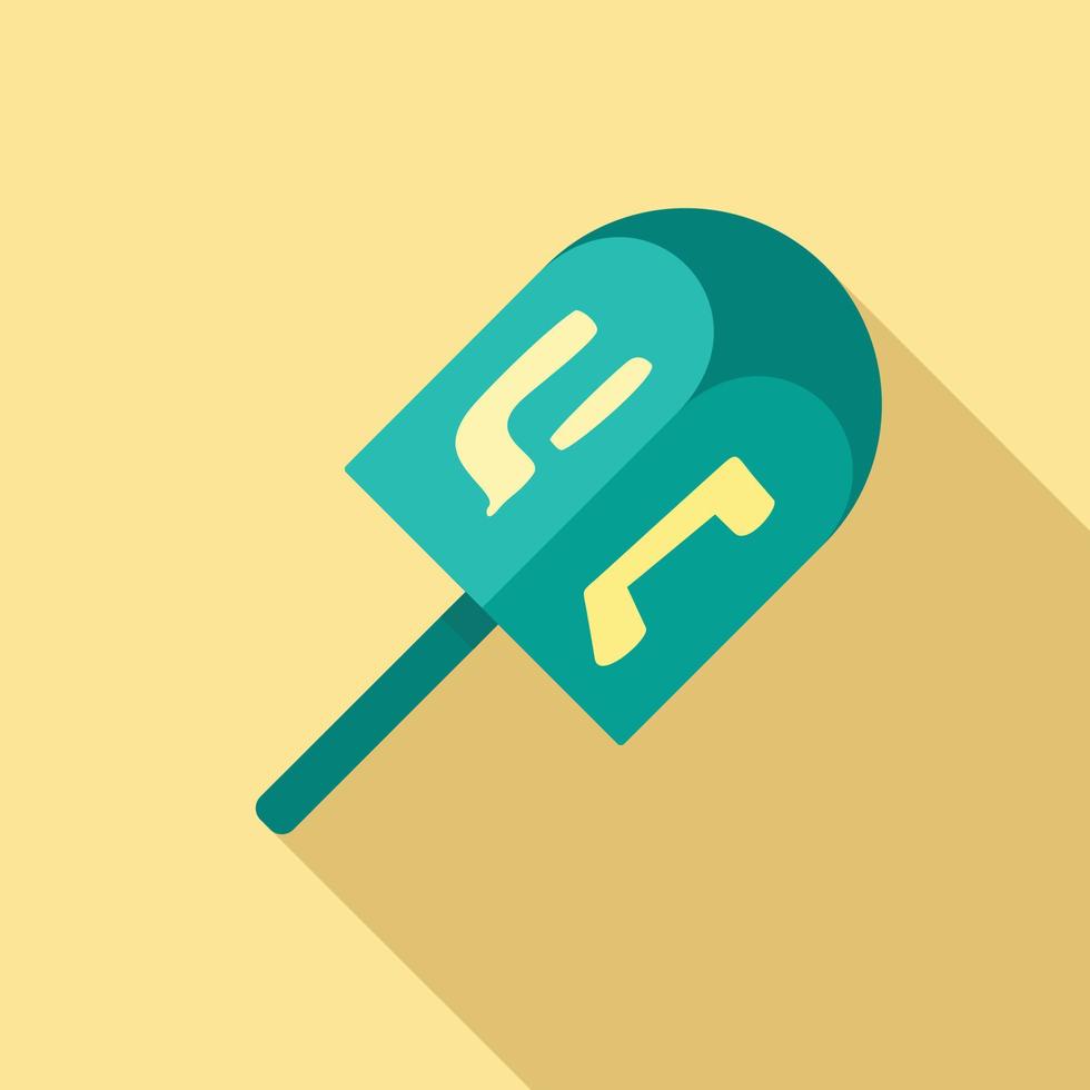 Dreidel icon, flat style vector