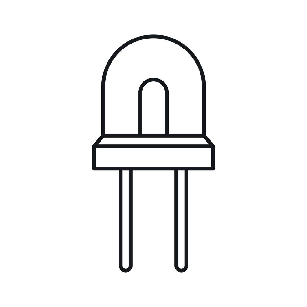 icono de lámpara halógena, estilo de contorno vector