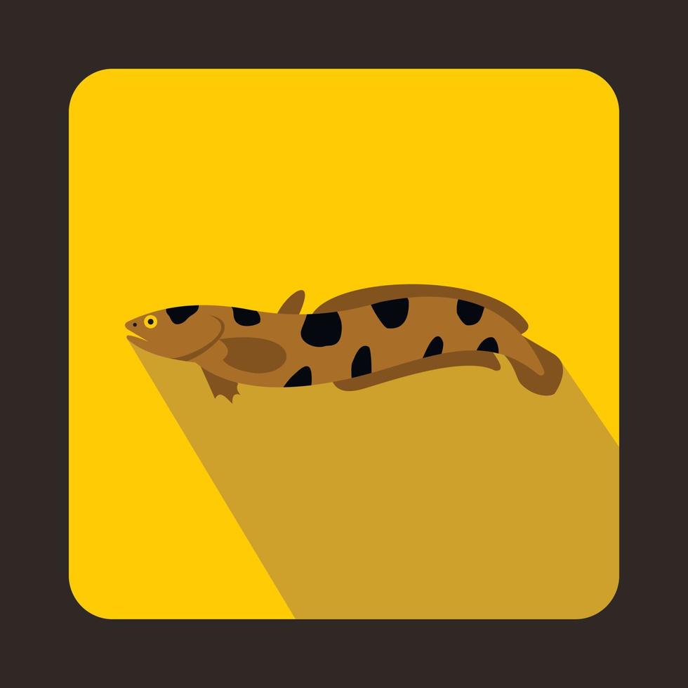 Anarhichas fish icon, flat style vector