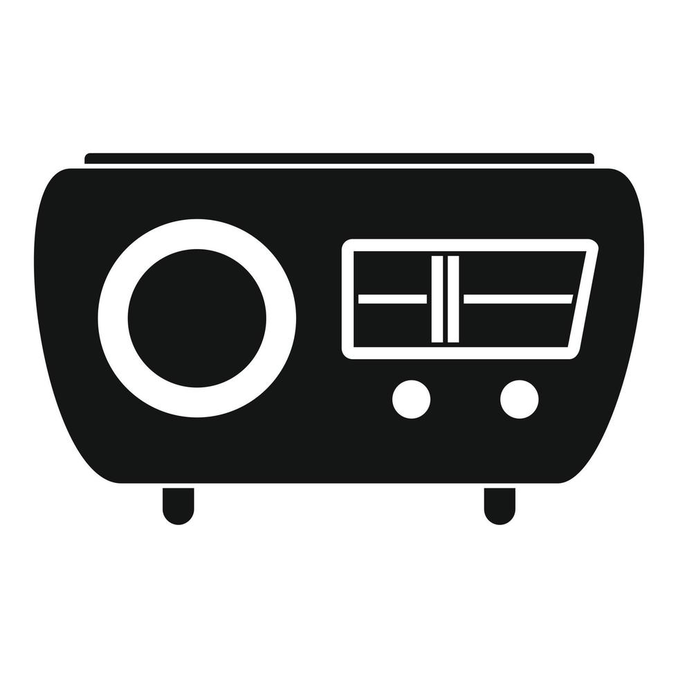 Tuned radio icon, simple style vector