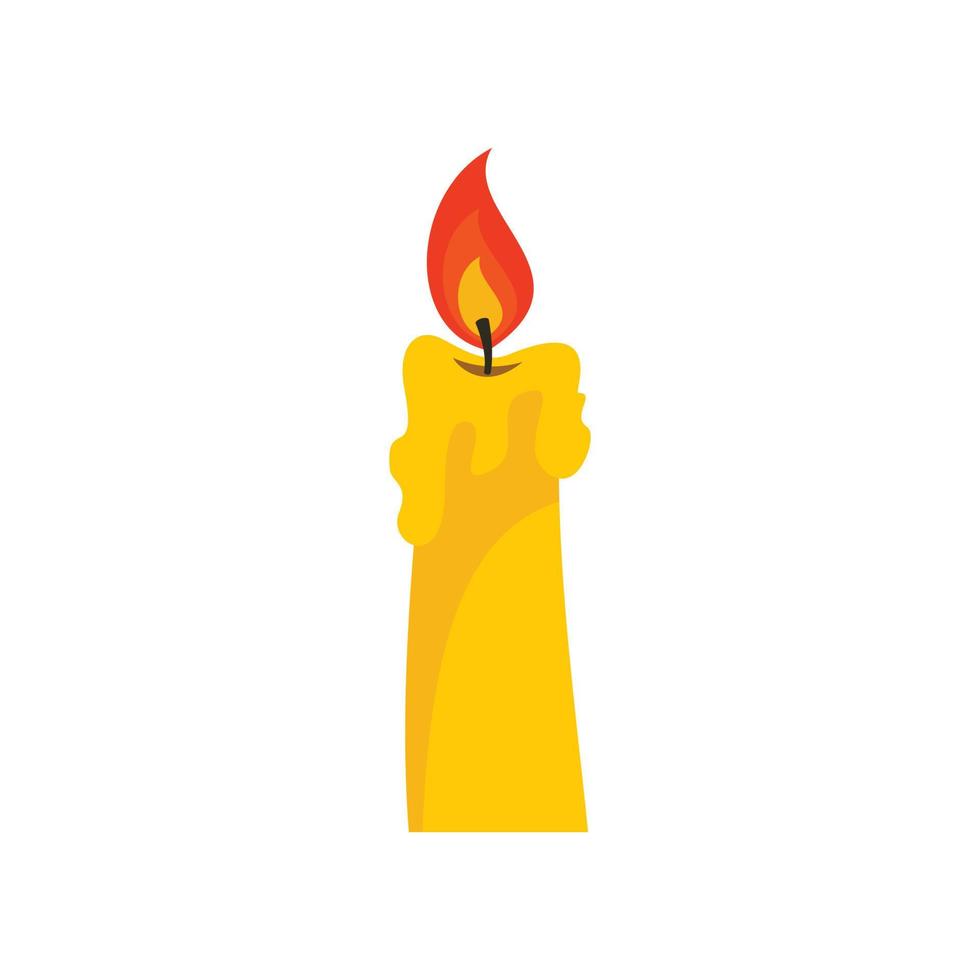 Candle icon, flat style vector