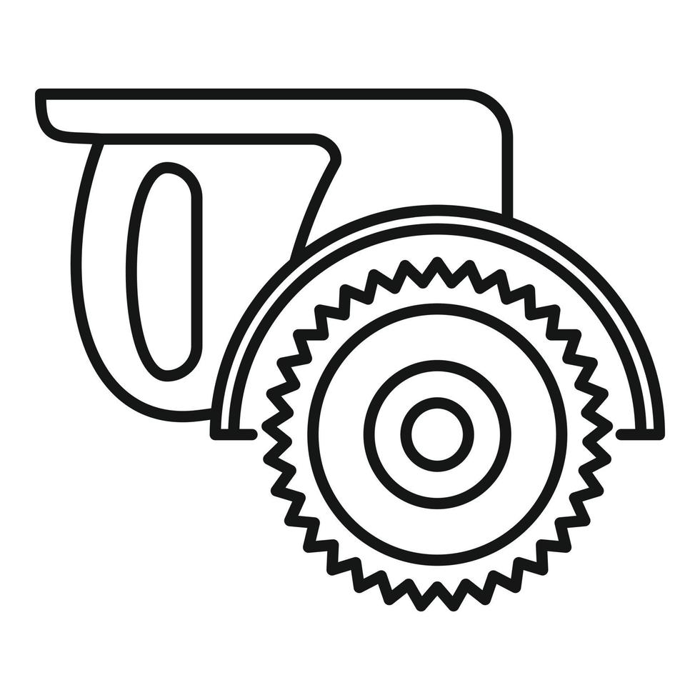 Miter saw icon, outline style vector