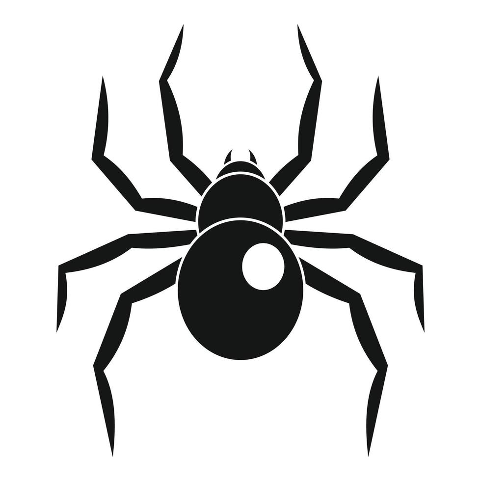 Black widow spider icon, simple style vector