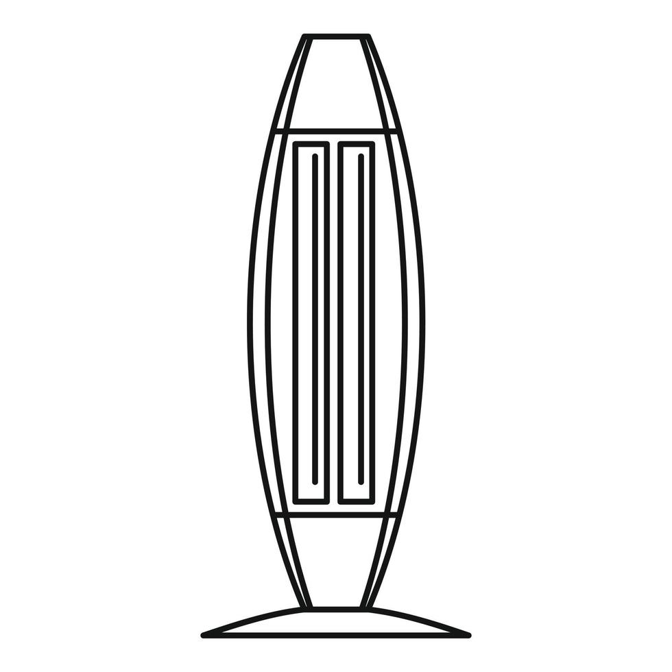 Home heater icon, outline style vector