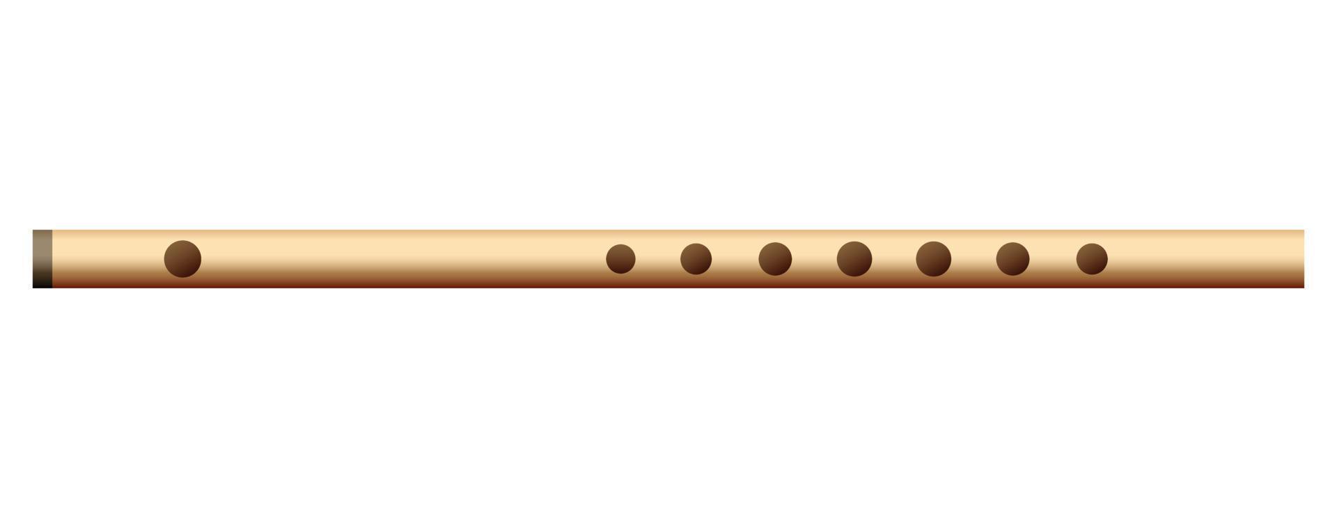 Musical whistle of wood mockup, realistic style vector