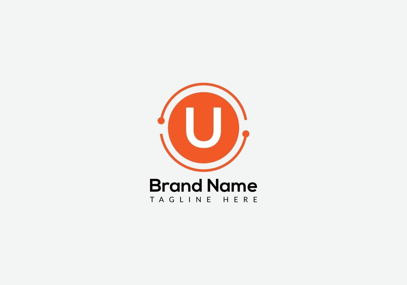 Abstract U letter modern initial lettermarks logo design vector