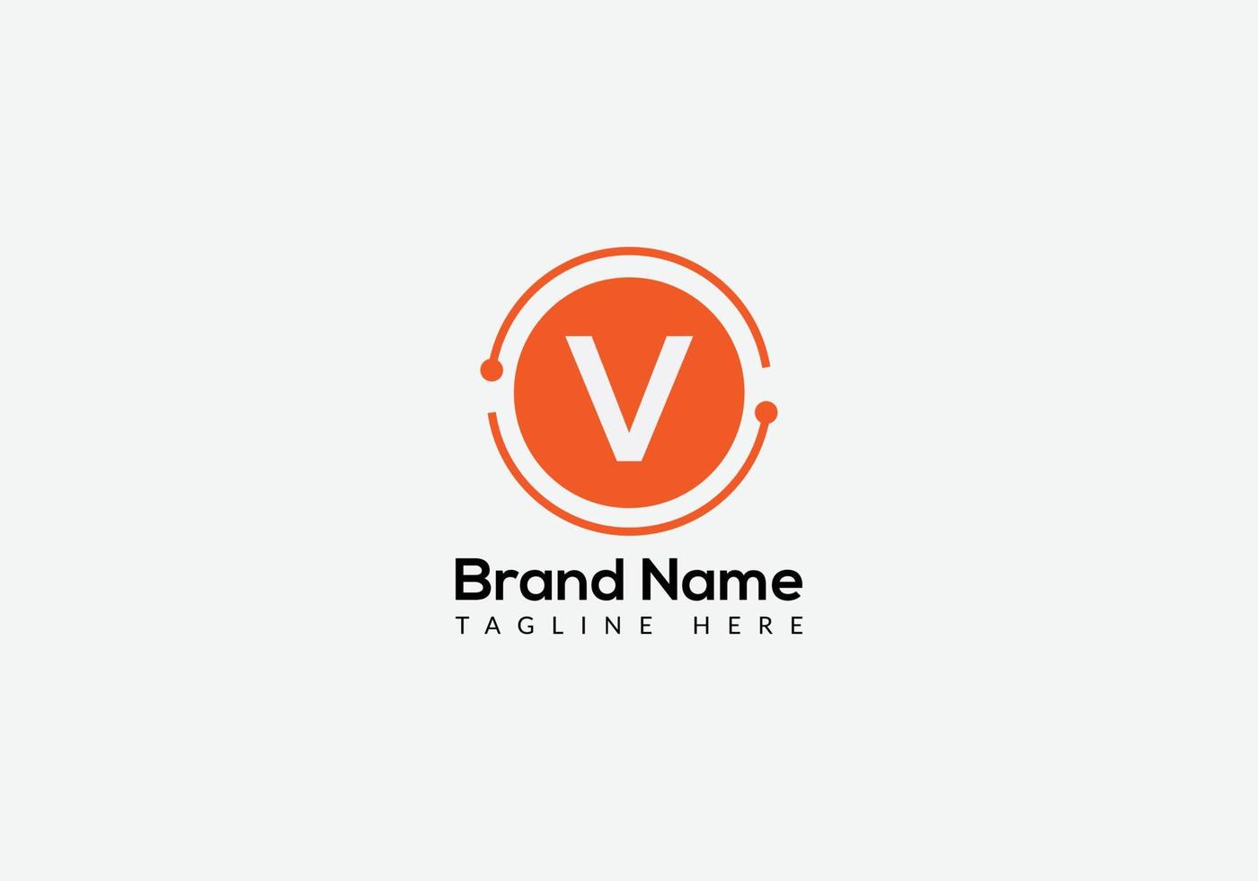 Abstract V letter modern initial lettermarks logo design vector