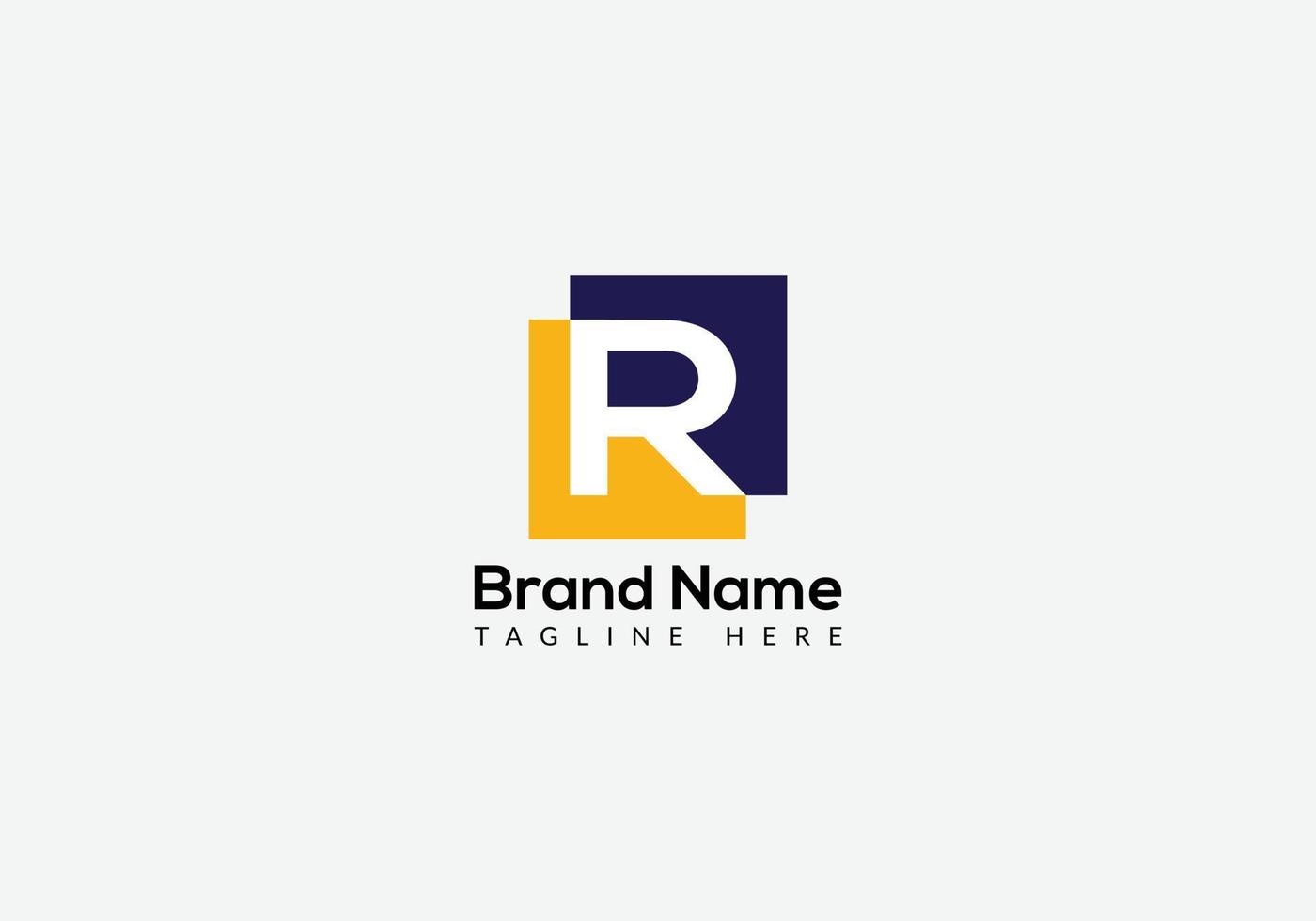 Abstract R letter modern initial lettermarks logo design vector