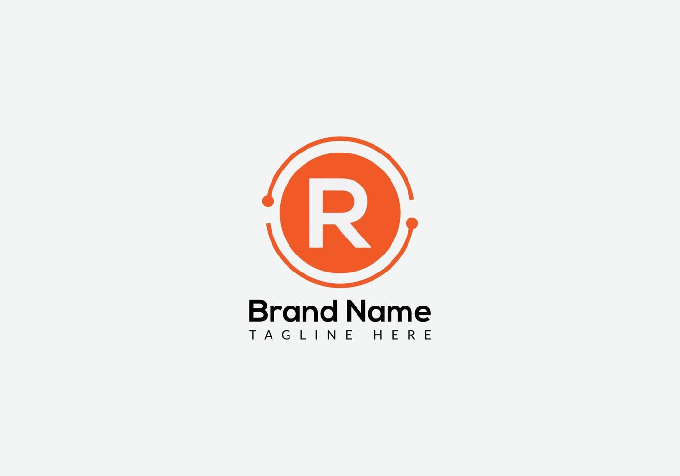 Abstract R letter modern initial lettermarks logo design vector