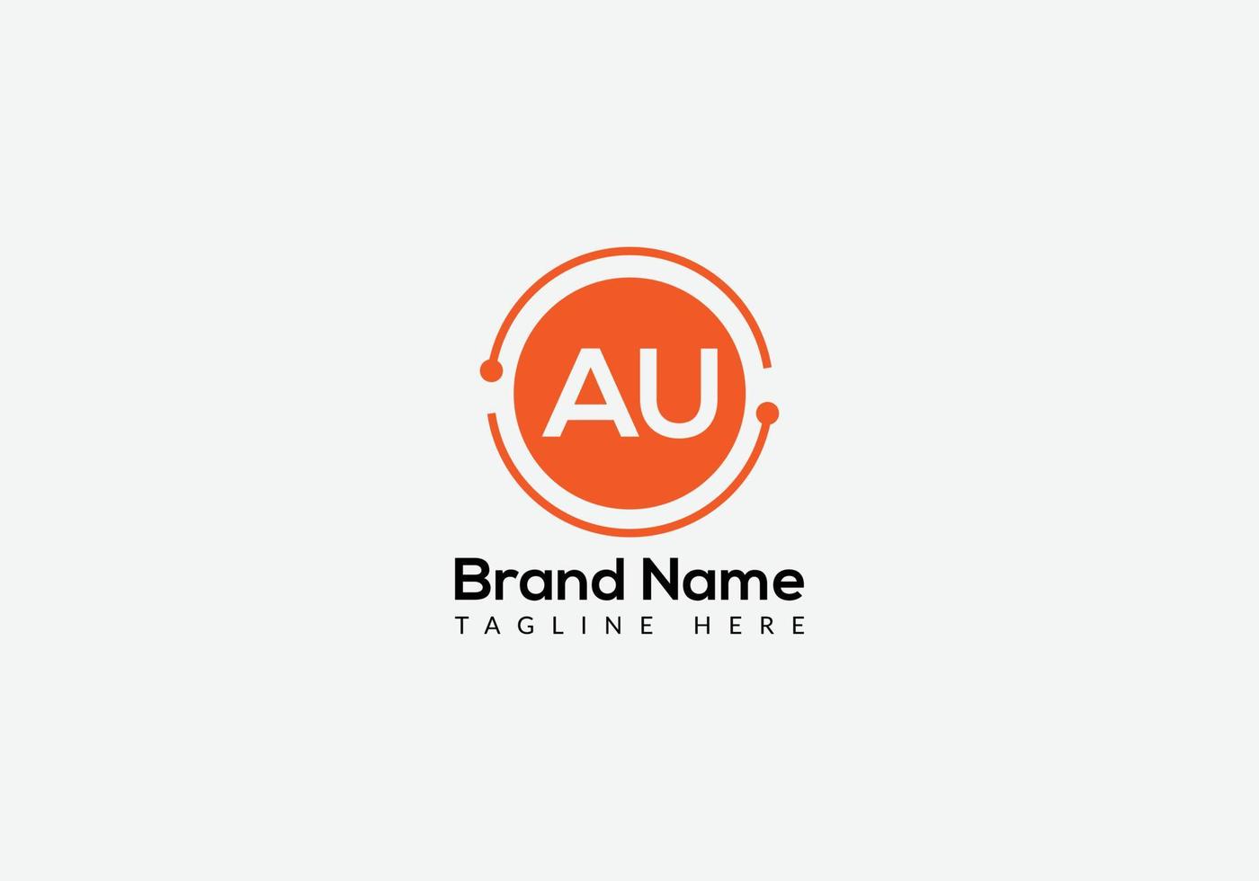 Abstract AU letter modern initial lettermarks logo design vector