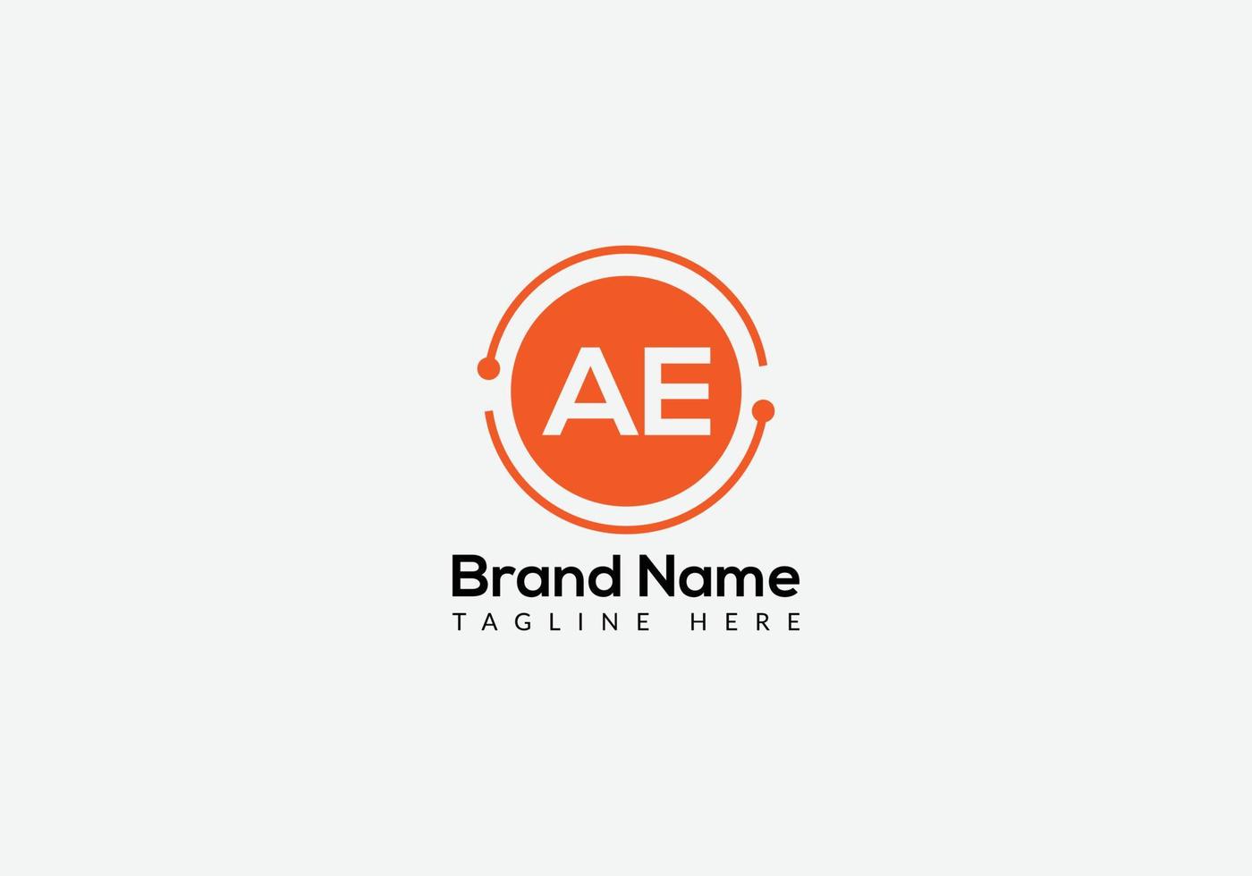 Abstract AE letter modern initial lettermarks logo design vector