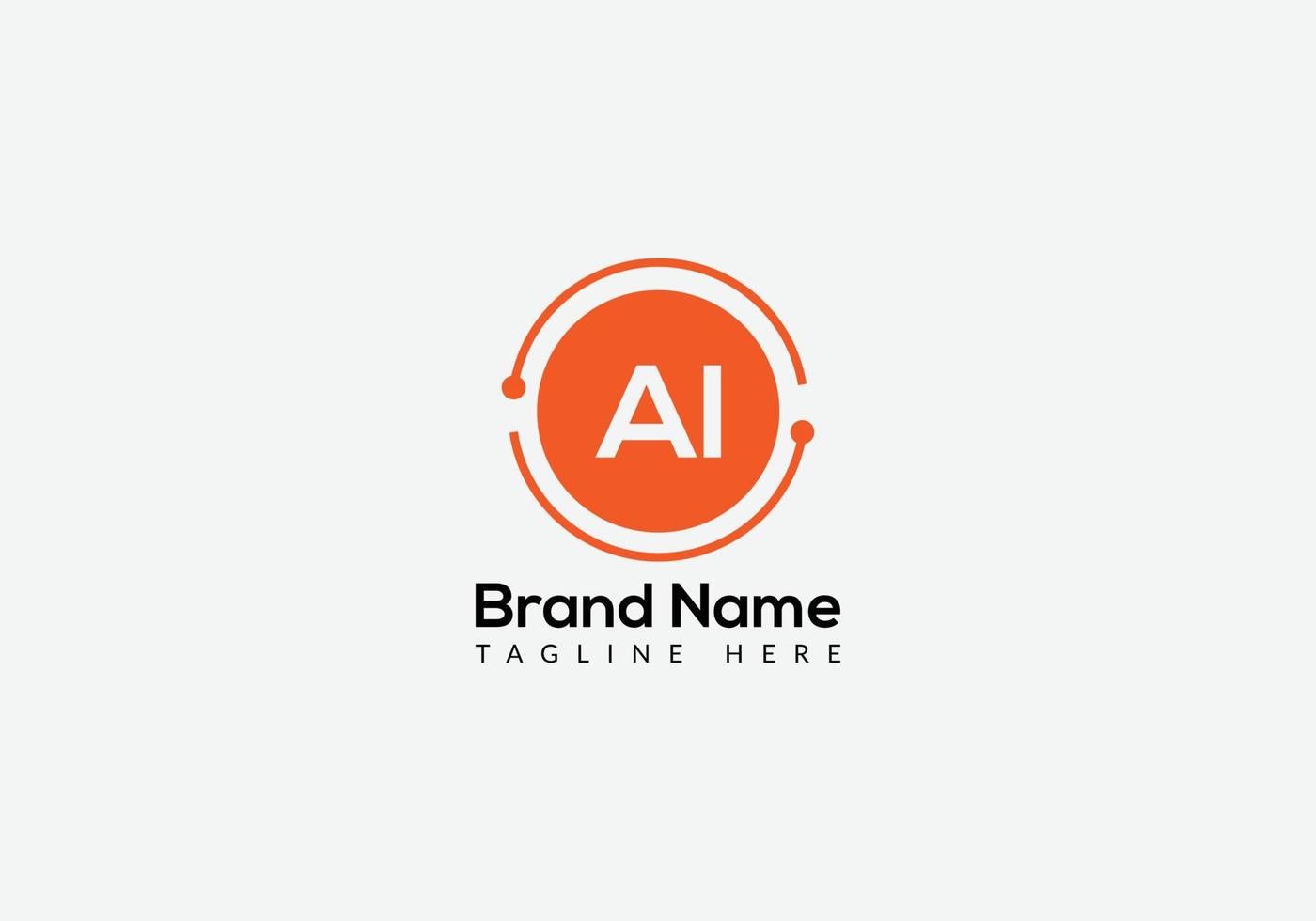 Abstract AI letter modern initial logo design vector