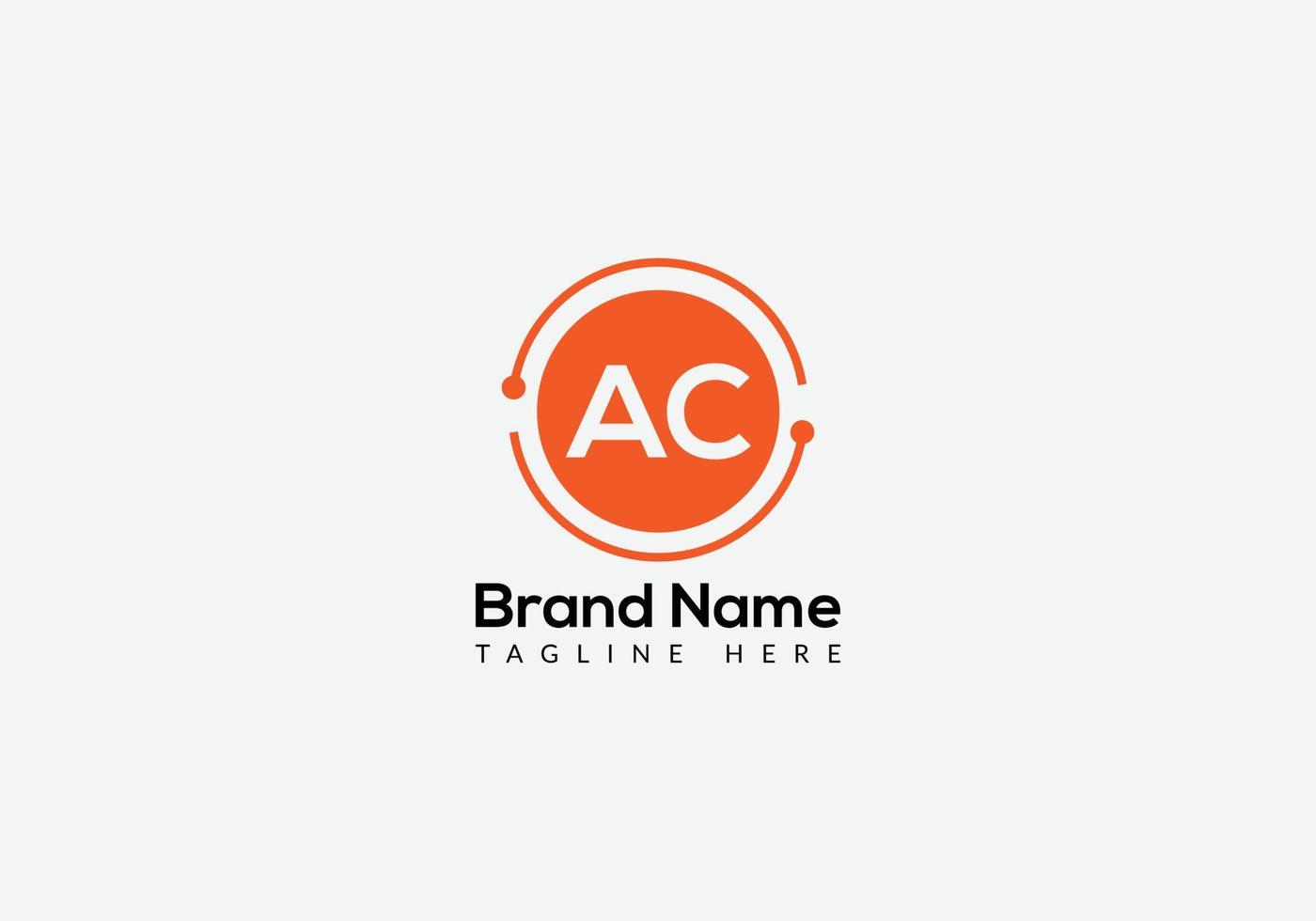 Abstract AC letter modern initial lettermarks logo design vector