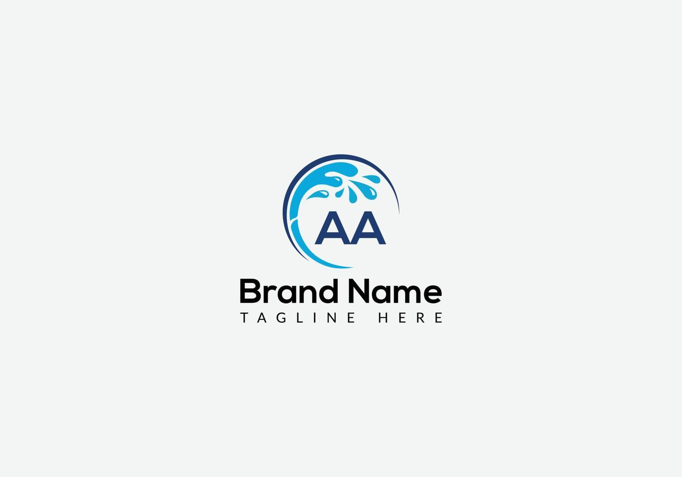 logotipo de limpieza de limpieza en la letra aa. signo de casa limpia, cepillo de limpieza de logotipo limpio fresco y plantilla de concepto de gota de agua vector
