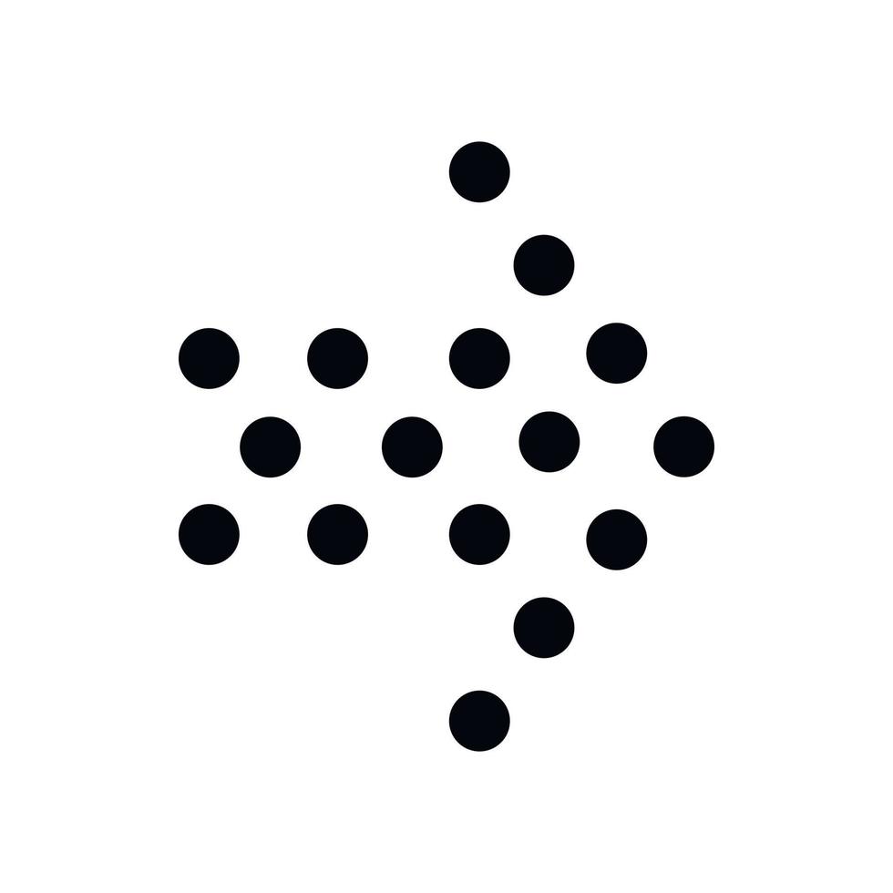 Dots right arrow icon, simple style vector