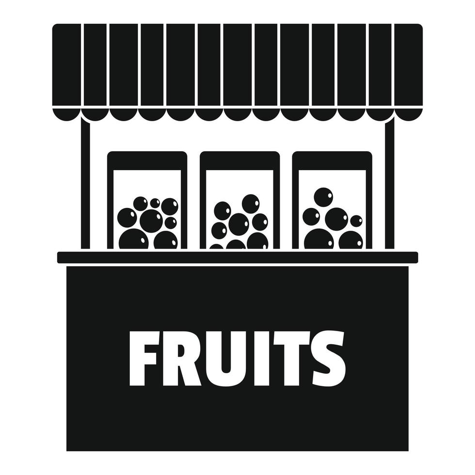 Fruits selling icon, simple style. vector