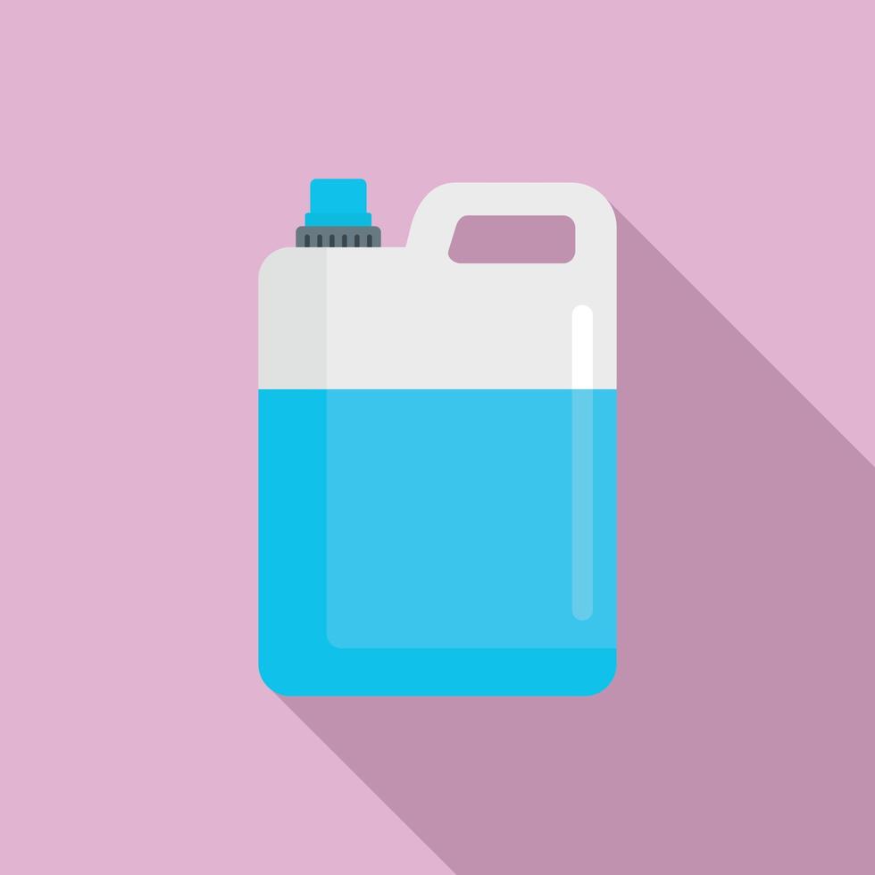 Pool chlorine canister icon, flat style vector