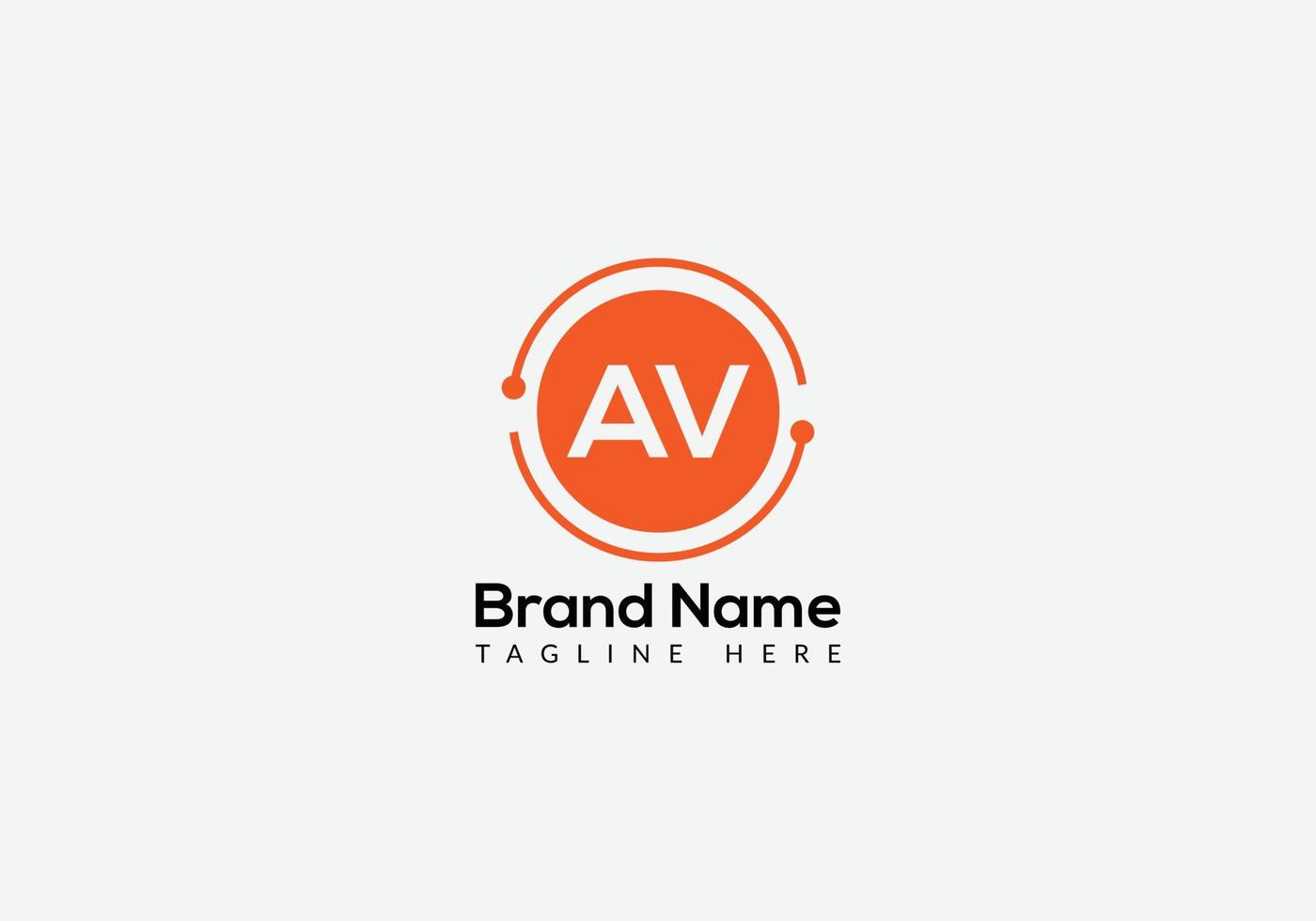 Abstract AV letter modern initial lettermarks logo design vector