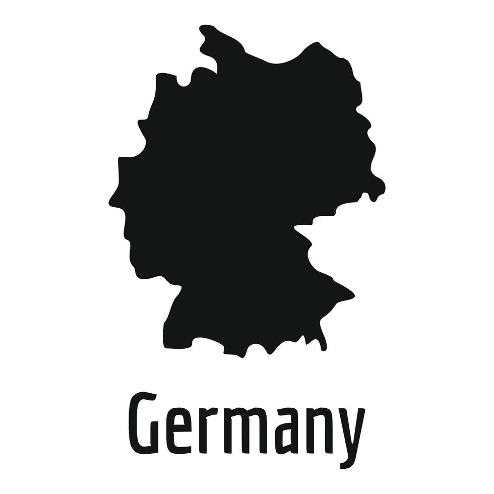 Germany map in black vector simple