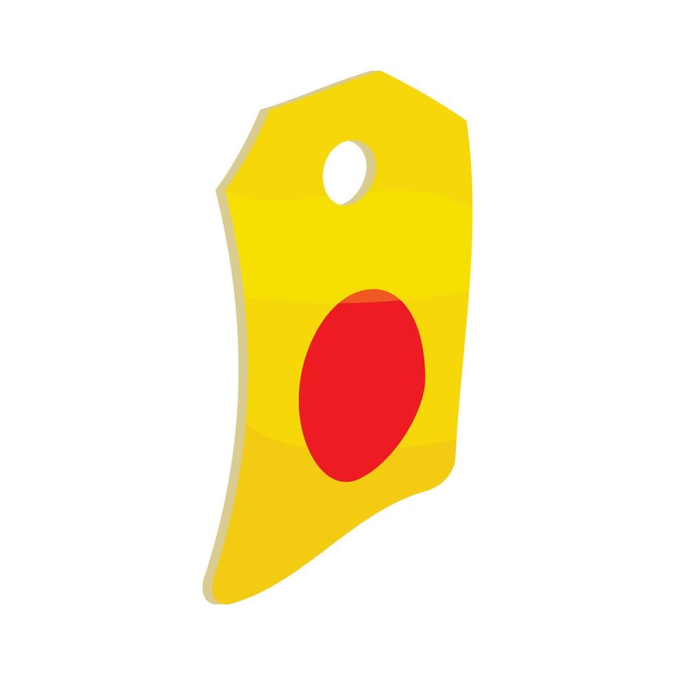 Label paper icon, cartoon style vector